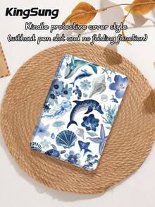 Kingsung Marine Elements Tablet Protective Case,Compatible With IPad 9.7/10.2/10.5/10.9/12.9/Pro 11, 10th Gen,Compatible With Samsung Galaxy Tab S6 Lite 10.4 Inch,Compatible With Kindle Paperwhite 12th Gen 2024,Kindle 11th Gen 2022,Kobo Clara Colour,Soft Anti-Fall Protection,Smart Stand/Automatic Wake Up/Sleep - Multicolor - View 9