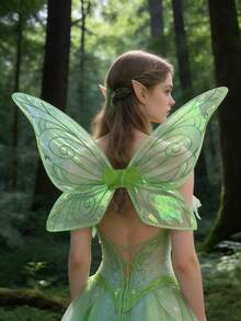 1 đôi cánh tiên bướm bằng giấy bạc vàng, thích hợp cho cosplay, tiệc lễ hội, biểu diễn dạ hội, một món quà Halloween lý tưởng. - Nhiều màu - Xem 6