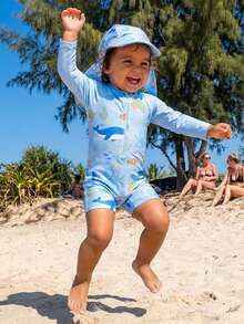 Baby Boys Swimwear - 淺藍色 - 查看 2