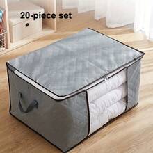 Large Capacity Transparent Window Storage Box (1 Piece/Multiple Packs), Wardrobe Organizer And Storage Bag, With Collagen Handles And Reinforced (Grey) For Bedroom Wardrobes. - Light Grey - View 10