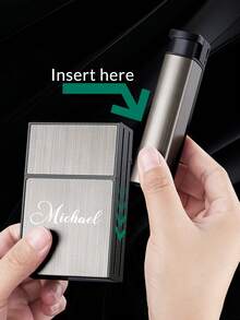 Personalized Laser Engraved Metal Cigarette Case Portable Storage Box Holder Container Gift Card Holder - Multicolor - View 4