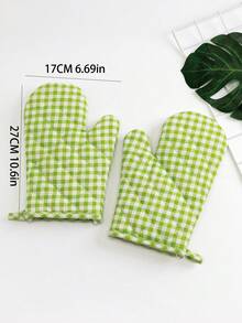 Một đôi găng tay nhà bếp kẻ sọc, hai mặt chần bông, họa tiết hình thoi, dày dặn, chịu nhiệt dùng để nấu nướng và làm bánh, dụng cụ nhà bếp, găng tay chịu nhiệt gia dụng, 2 chiếc. - Xem 10