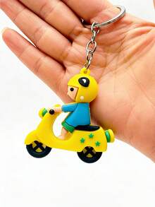 1pc/3pcs Motorcycle Keychain, Cartoon Bike Keyring, Bag Pendant, Rider Keychain, Cute Small Gift - Multicolor - View 8