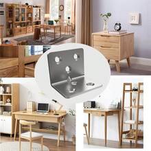 Bộ 30/70 chiếc giá đỡ góc bằng thép, giá đỡ góc vuông, giá đỡ góc chữ L bằng kim loại chịu lực cao dùng để đỡ kệ. - Giá đỡ góc bằng thép không gỉ - Xem 8