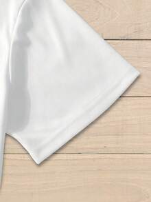 Camiseta de manga corta para hombre, estampada, informal, deportiva, de cuello redondo, para uso en exteriores en verano. - Blanco - Ver 4