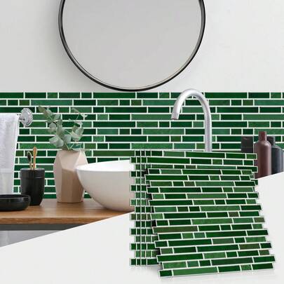 Miếng dán gạch có thể tháo rời 12x12 inch - Decal dán tường chống trầy xước, dễ dán cho nhà bếp và phòng tắm.