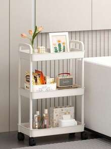 3/4/5 Tier Movable Storage Cart, Suitable For Kitchen, Bathroom, Bedroom And Kids Room, Ventilated Multi-Layer Storage Rack, Fit For Narrow Space, 360° Swivel Wheels Design, Increase Vertical Storage Space, Easy To Move, Durable Cart Suitable For Small Space Organization - Multicolor - View 1