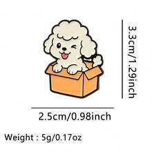 可爱卡通宠物狗珐琅徽章 趣味动物盆栽黑猫胸针翻领别针徽章 背包服装配饰 时尚首饰 朋友礼物 - 黑色 - 查看 36