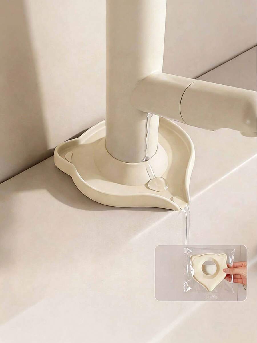 Silicone Faucet Splash Guard, Waterproof Anti-Splash, Prevent Water Accumulation And Backflow, Cartoon Design, Leak-Proof Sealing Faucet Gasket