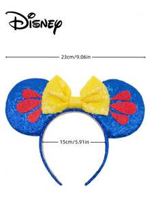 Disney 1个蓝色、红色和黄色闪光发箍 - 节日派对头饰、趣味拍照道具、游乐园配饰，适合生日派对和复活节活动，可爱蝴蝶结卡通发夹、公主装扮配饰、旅行配饰发带发箍 - 彩色 - 查看 5