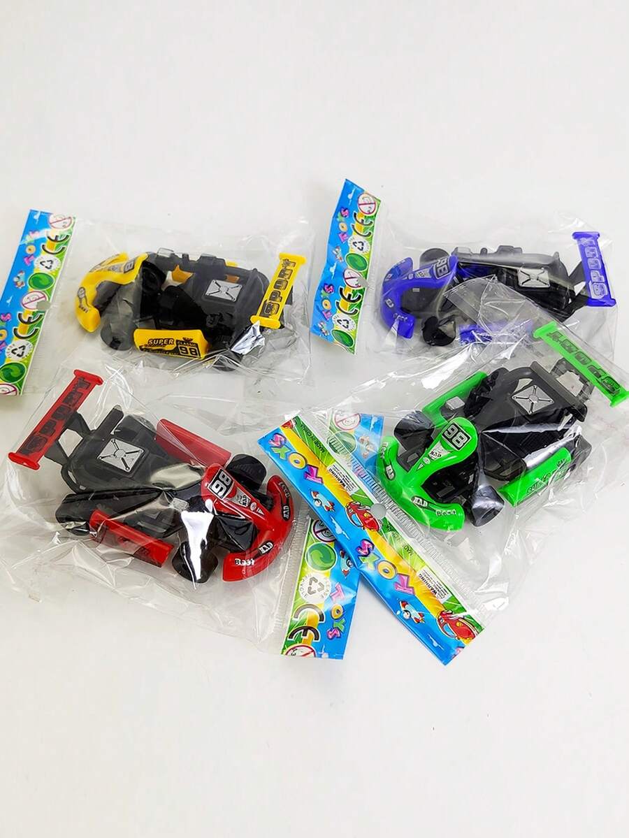 2-6件装儿童摩擦动力推拉滑行车，儿童惯性车玩具，男孩玩具，生日/节日/派对礼物，返校礼物 - 彩色 - 查看 1