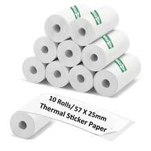 Self-Adhesive Thermal Paper, 57mm * 2.8m Mini Printer Papers Sticker Paper Thermal Printing Labels, Black On White, Compatible With D20, D21, S1 Mini Label Printers - View 2