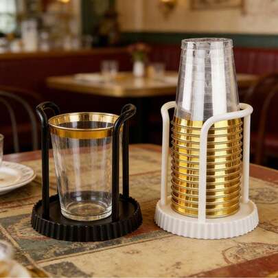 Bộ 25/50 giá đựng cốc, giá để ly rượu vang, giá đựng cốc, cốc viền vàng, cốc máy bay, cốc bia, cốc tráng miệng, cốc trà sữa, máy phân phối cốc, cốc nước, thích hợp cho gia đình, tiệc tùng, quán bar, tiệc sinh nhật, lễ hội, đám cưới, nhà hàng, sự kiện, nhà bếp, cửa hàng trà sữa, cửa hàng đồ uống.