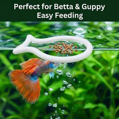 2Pcs 3D-Printed Feeding Rings For Aquariums, Designed To Prevent Diffusion During Feeding, Tailored For Fish, Compatible With Different Aquarium Shapes, User-Friendly, Reusable, And Ideal For Hanging Feeding Tools For Various Fish Species