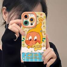 Bonita funda con diseño de estrellas amarillas y naranjas. Esta elegante funda es compatible con Samsung, Apple, VIVO, OPPO, , Transsion, ,  y Honor. Fabricada en silicona TPU, ofrece protección contra golpes y caídas, además de un tacto superior. Es un regalo ideal para familiares, amigos y seres queridos, y una opción perfecta para San Valentín y Año Nuevo. - Blanco - Ver 6