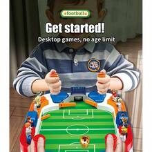 Juego de futbolín de mesa de tamaño grande de 55 cm, juego de fútbol de control manual para 2 jugadores con marcador y 12 figuras de jugadores, compatible con bloques de construcción, adecuado para juego entre padres e hijos, fiestas, ocio familiar, regalo de cumpleaños para niños y niñas - Multicolor - Ver 6