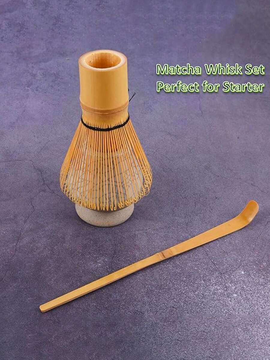 1pc Natural Bamboo Matcha Whisk - Traditional Matcha Starter Kit - Broom Making Tools For Japanese Tea Ceremony