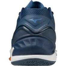 - Zapatos de Balonmano Wave Stealth Neo Security para Interiores amplios Ligeros para Interiores - Azul marino/blanco/naranja - Ver 3