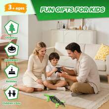 Remote Control Climbing Gecko, LED Glow In The Dark Eyes, Rechargeable Remote Control Robot, Dual Mode Floor And Wall Climbing Drive, Interactive Game Robot Dog, Funny Prank Toys, 4 Year Old Girl Birthday Gifts - Black-green - View 7