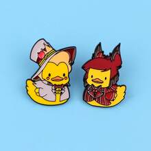 Cute Cartoon Yellow Duck Enamel Pins Funny Animals Brooch Lapel Pin Badge On Backpack Clothing Accessories Fashion Jewelry Friends Gifts - Yellow - View 7