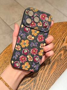 Floral Flower Flat Art Pattern Liquid Silicone Mobile Phone Case Full-Body Protection Shockproof Anti-Fall TPU Soft Rubber Case Compatible With IPhone 13/11/17/17pro/16/14/15/15pro/15 Plus/15 Promax/7plus/8plus/X/Xs Max/Xr/11pro/12pro/13pro/14pro/12mini/13mini/11promax/12promax/13promax/14promax/14plus/17pro Max/17Air/6/6s Plus/7/8/16Pro/16plus/16promax/Se2/17promax&Compatible With Samsung Galaxy/A54/A14/A12/A13/A15/A32/A33/A24/A52S/S20/S21/S22/S23/S24/S23Plus/S24ultra/S25/A15/A33/A23 - Multicolor - View 1