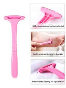 12/6/3/1 Pcs Blue/Pink Foot Care Tool Set, Includes Callus Remover, Foot File, Foot Scrubber, Foot Care Tools, With Storage Bag, Box And Case, Ideal Gift For Professional Foot Care, Removing Dead Skin, Calluses And Cracked Feet - Multicolor - View 7