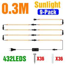 LED Grow Light Bar Full Spectrum AC220V Green Plant Lamp UV IR Red Blue Indoor Hydroponic Flower Seedling Potted Succulent Vegetables Tomato Cactus Bonsai Moss Fish Tank Aquatic Plants Cultivation Growth Box Fill Lighting Pink /Sunlight 1-12Heads With EU Plug 30CM/50CM 11.81Inch/19.69Inch - EU C Type Plug(220-240V) - View 23