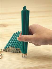 20/10pcs HB Hexagonal Green Pencils, Writing, Drawing, Exam, Suitable For School, Office, Painting And Sketching - Writing Supplies - Multicolor - View 3