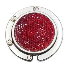 1PC Round Rhinestone Foldable Bag Hanger, Table Edge Purse Hook, Creative Portable Handbag Holder, Fashion Bag Accessory Ornament - View 19