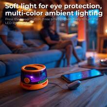 Magnetic LED Bluetooth Speaker, G300 Mini Portable Wireless Speaker, 40mm Driver Unit, IP54 Waterproof, 6-Hour Playtime, Type-C Charging - View 8