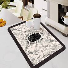 法式浪漫隔热垫，厨房台面沥水垫，速干，防水，防滑，易清洁，适用于咖啡机 - 芥末黃 - 查看 18