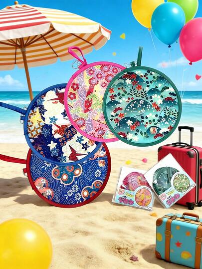 复古迷你折叠扇，便携式圆形手持扇，情人节、生日、派对必备礼物，夏季户外、办公室、旅行、日常使用皆宜，夏季必备降温工具，馈赠亲朋好友的绝佳之选。