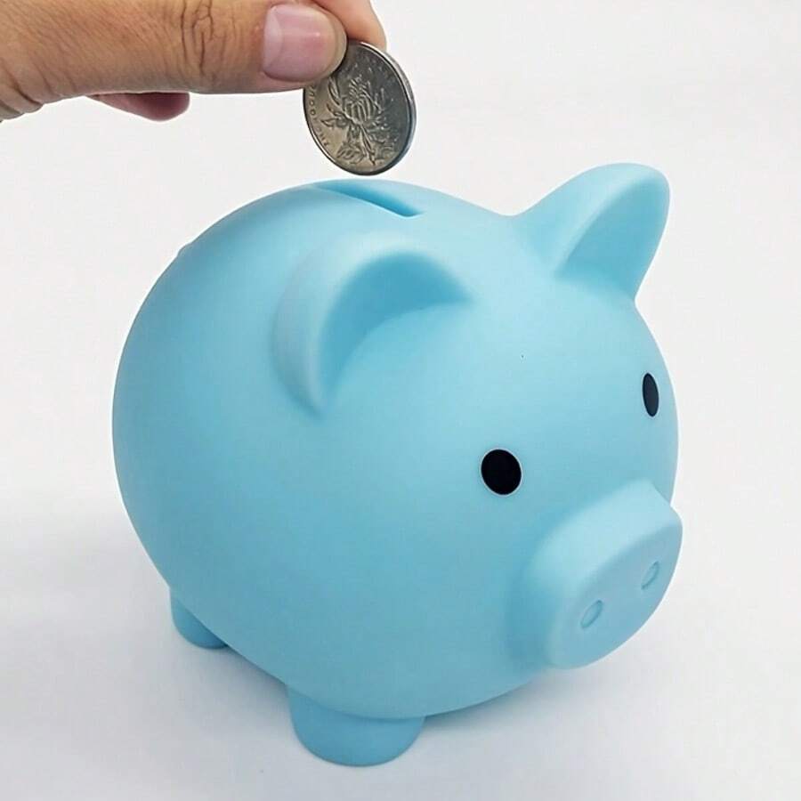 Heo đất tiết kiệm bằng cao su mềm không vỡ, bền, chống rơi, hình động vật hoạt hình dễ thương, giúp thanh thiếu niên học thói quen tiết kiệm tiền, quà tặng lý tưởng cho sinh nhật, lễ hội, quà tặng tựu trường.
