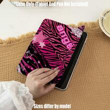 Y2K Soft Edge Case With Pencil Slot, Perfectly Balancing Aesthetics And Practicality, Compatible With IPad Mini 4/5/6/7, 5/6/8, Air 1/2/3/4/5/6/7, 10th/11th Gen, Pro 10.5/11/12.9/13 Inch, Galaxy Tab S6Lite/S7/S8/S9/S10/FE/Plus, A8/A9Plus - Angel Glitter Zebra Stripe - View 5