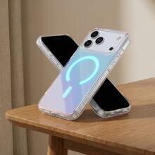 Ốp lưng điện thoại từ tính hiệu ứng laser chuyển màu, tương thích với dòng 17 Pro Max, 17 Pro, 17 Air, 16, 16 Pro, 16 Pro Max, 15, 15 Pro, 15 Pro, 14, 14 Pro, 14 Pro Max. - Màu xanh (từ tính) - Xem 54