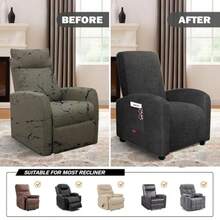 3 Piezas Fundas de Tela de Felpa Extra Pequeñas para Sillón Reclinable Elásticas Funda para Sillón Reclinable para Lazy Boy Sillón Reclinable Ancho Lavable Gris Oscuro - Gris oscuro - Ver 4