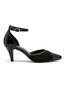 Women's Fashion Milli Stiletto Heel Shoe, New Arrival, Pointed Toe, Medium Heel (6.5cm), Elegant Ankle Strap - 黑色 - 查看 6