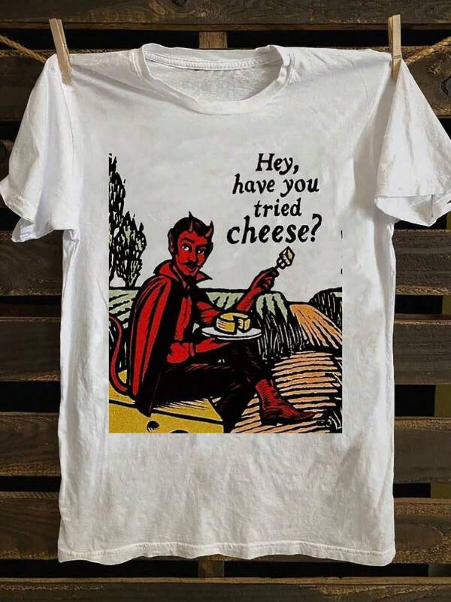 Graphic-Shirt Cotton Tees Size Plus,Men'S Soft Cotton Vintage Punk Rock T-Shirt - Black Humor Tagline & Animal Print, Regular Fit Casual Summer Top, Machine Washable, American Printing, Breathable Fabric, Round Neck, Short Sleeves, Everyday Tshirt | Humorous Graphic Tee | Machine Washable Shirt ,Y2K,Oversized Shirt Men,Summer Tops - trắng - Xem 1
