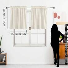 Bộ 2 rèm cửa nhỏ bằng nhung màu be cao cấp kiểu Châu Âu COSENNATUR, thiết kế có khe luồn thanh treo, cản sáng cao, cách âm, cách nhiệt, làm tối phòng, bảo vệ sự riêng tư, vải mềm mại, co giãn tốt, bền, có thể giặt, phù hợp cho phòng ngủ, phòng khách, phòng ăn, nhà bếp, văn phòng, tủ quần áo, định lượng 220gsm, thích hợp cho Halloween. - Màu be - Xem 11