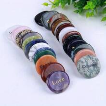 1pc-Rare Natural Carved Inspirational Gemstones (5 Different Styles) - Multicolor - View 5