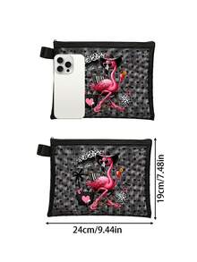 Mesh Tote And Small Bag Set With Pink Flamingo Design, Black Leopard Print Umbrella & Palm Tree Design,Beach Vacation Bag,Hawaiian Style Transparent Organizer Bag,Travel Toiletry Bag, Cosmetic Storage Bag,Summer Essentials,Ideal For School, Vacation,Beach Party, Holiday & Back To School Use,Best Gift For Friends And Teachers,Ideal Birthday Gift, Party Gift, Summer Gift, Vacation Gift, Holiday Gift, Wedding Gift - Multicolor - View 9