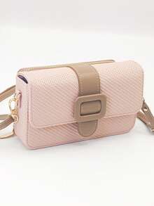 Bao da điện thoại dạng gập thời trang bằng chất liệu PU mềm cao cấp, có khóa kéo, đa chức năng, dung lượng lớn, 2 chiếc/bộ. Bao da đựng thẻ và thẻ điện thoại dung lượng lớn. - Hồng - Xem 9