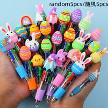 1支/5支装迷你复活节圆珠笔，4色彩蛋兔子主题 - 彩蛋填充物，多功能书写工具，复活节手工，适合派对礼品，完美的复活节礼物，学习用品，办公必备，兔子主题配件，返校用品，办公桌配件，办公用品，复活节学习用品 - A - 查看 9