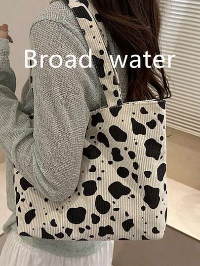 2026 New Casual Fashionable Corduroy Women Handbag, Versatile Large Capacity Tote Shoulder Bag