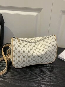 2026新款时尚百搭女士单肩包，时尚斜挎方包，优雅春季配饰 - 白色 - 查看 9