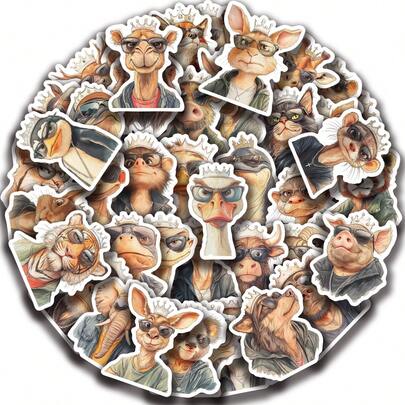 50 miếng dán hình động vật vua chúa ngộ nghĩnh, hình vẽ nguệch ngoạc sáng tạo, đồ dùng văn phòng, dán điện thoại và máy tính, chất lượng cao, bền, tinh tế, hình dán độc đáo, vui nhộn, cổ điển, thiết kế hoạt hình đầy màu sắc, trang trí quà tặng, dán trang trí ốp điện thoại, có thể tái sử dụng, thiết kế hoạt hình đầy màu sắc, thích hợp cho bình nước, ván trượt, điện thoại di động, v.v., hoàn hảo cho đồ dùng học tập, món quà tuyệt vời cho các dịp lễ.