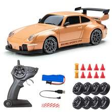 1:24 Scale Remote Control Drift Racing Car, 2.4G RC Car, Top Speed Over 20km/H, High-Speed Racing Car, Drift Car With Drift Tires, Obstacles And Lights, Suitable For Christmas - Multicolor - View 18