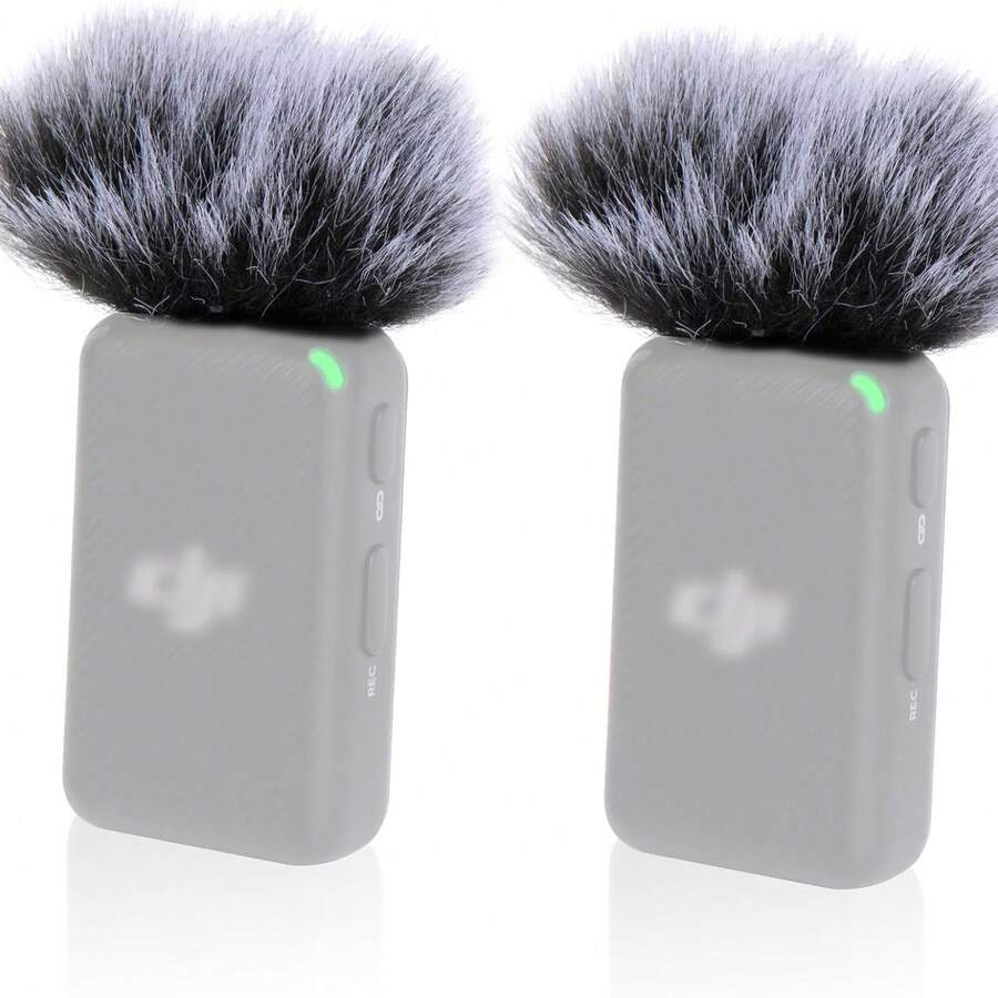 Paravientos de micrófono compatible con el micrófono inalámbrico de solapa MIC, cubierta de piel (2 paquetes) - Unitalla - Ver 1