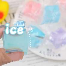 5 piezas/10 piezas/15 piezas/20 piezas Juguetes antiestrés para apretar cubos de hielo, cubos de hielo falsos de sal marina de rebote rápido y transparentes para aliviar el estrés - Multicolor - Ver 3