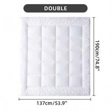 Hotel Quality Mattress Topper 10cm/4Inch Thick Deep Toppers Single Double King - White - View 12